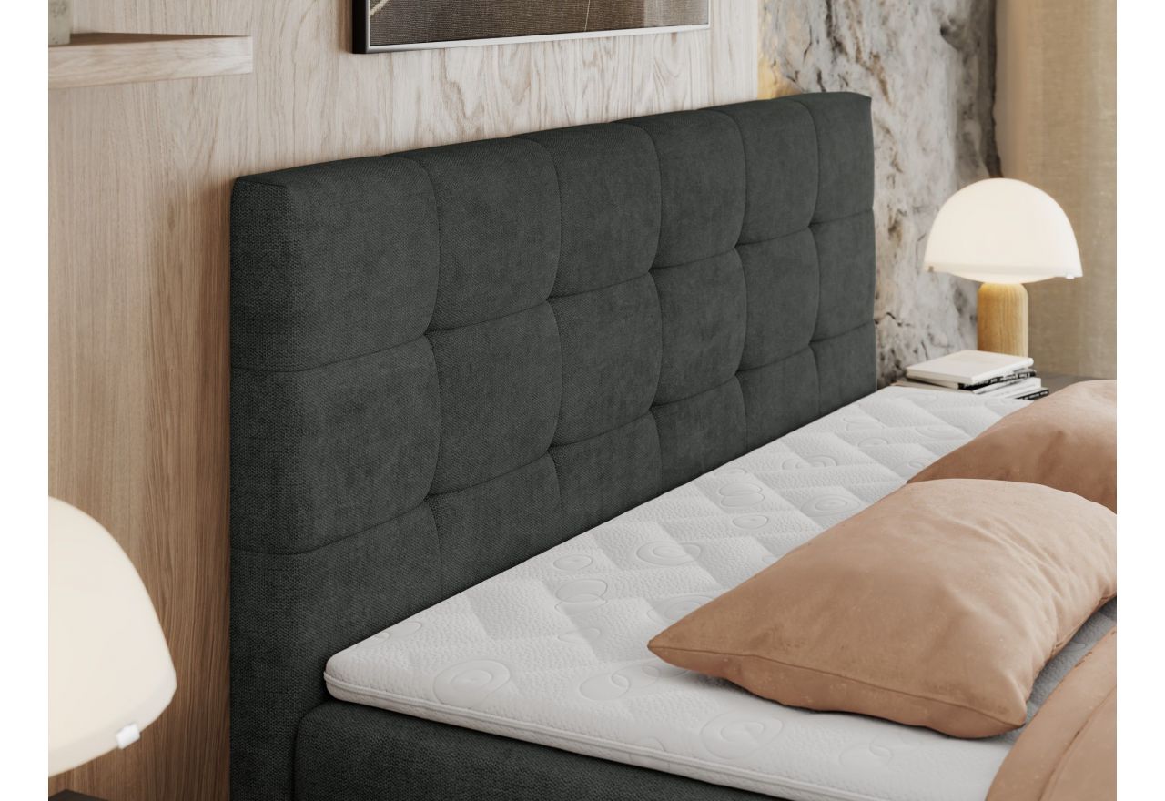 Łóżko kontynentalne CENTOS 120x200 - H3 - ciemnoszary, struktura