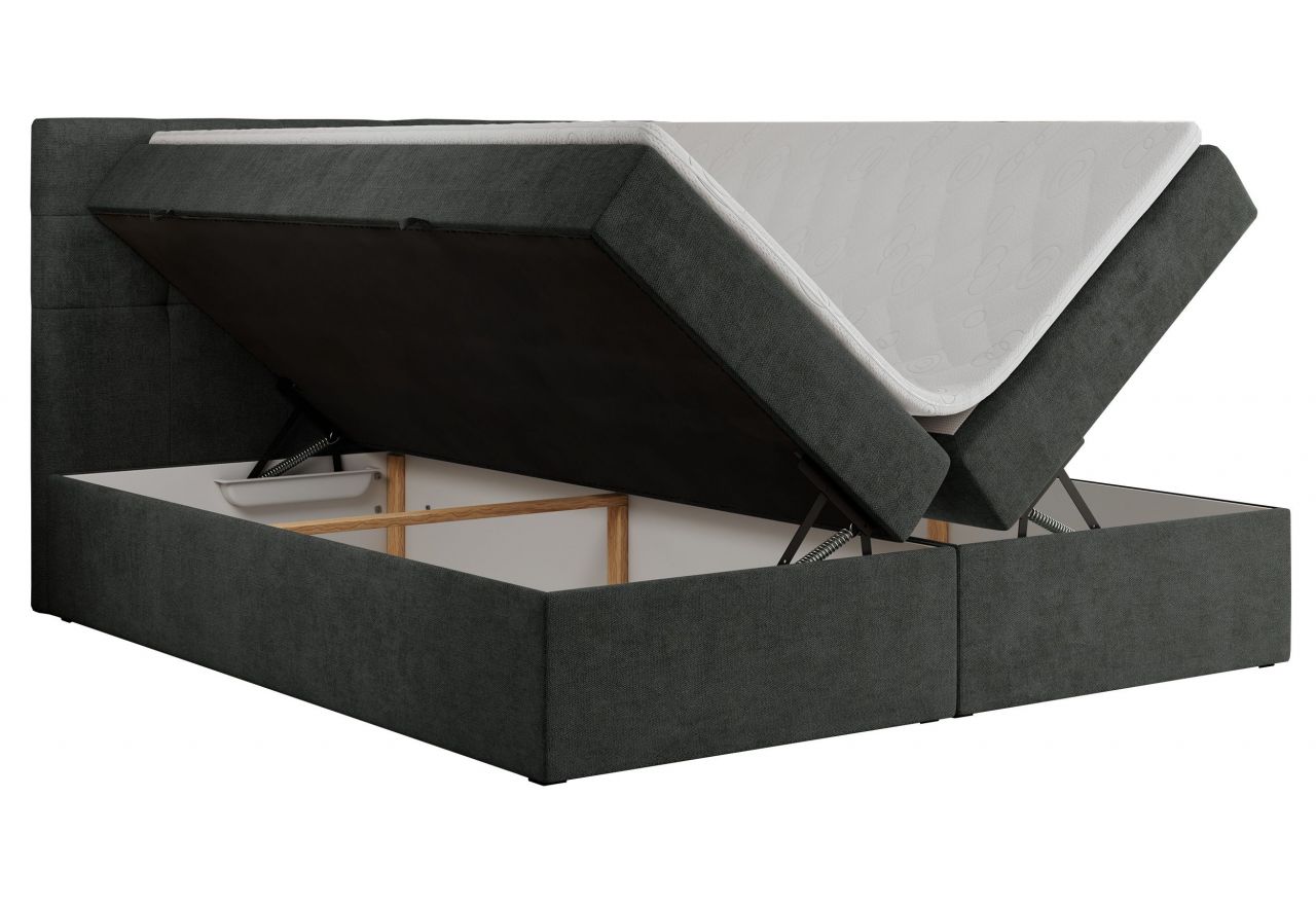 Łóżko kontynentalne CENTOS 140x200 - H3 - ciemnoszary, struktura