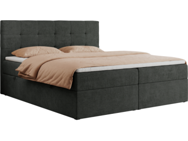 Łóżko kontynentalne CENTOS 120x200 - H4 - ciemnoszary, struktura