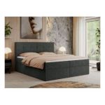 Łóżko kontynentalne CENTOS 140x200 - H4 - ciemnoszary, struktura