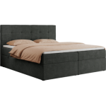 Łóżko kontynentalne CENTOS 200x200 - H4 - ciemnoszary, struktura