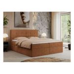 Łóżko kontynentalne CENTOS 120x200 - H3 - pomarańczowy, struktura