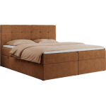 Łóżko kontynentalne CENTOS 140x200 - H4 - pomarańczowy, struktura