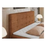 Łóżko kontynentalne CENTOS 140x200 - H4 - pomarańczowy, struktura