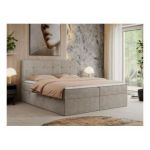 Łóżko kontynentalne CENTOS 140x200 - H3 - beżowy, struktura