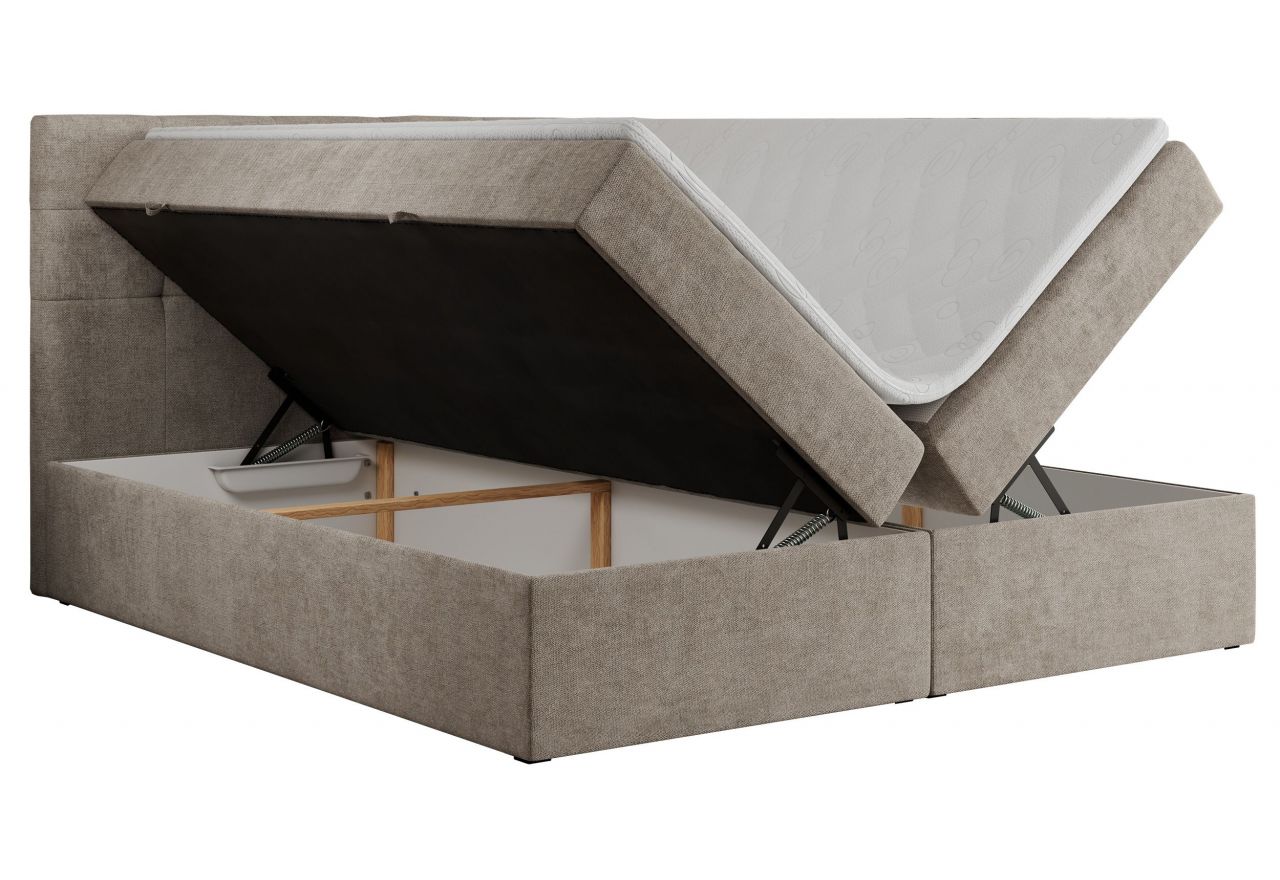 Łóżko kontynentalne CENTOS 140x200 - H3 - beżowy, struktura