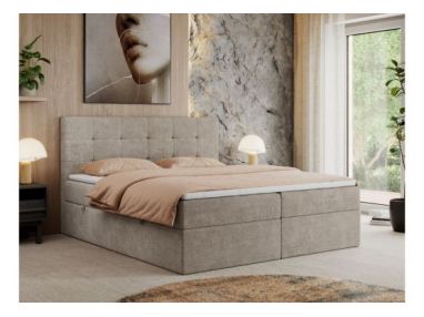 Łóżko kontynentalne CENTOS 140x200 - H4 - beżowy, struktura