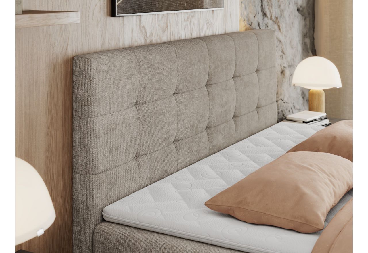 Łóżko kontynentalne CENTOS 180x200 - H4 - beżowy, struktura