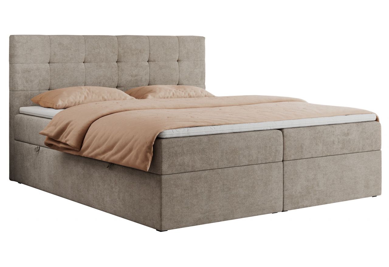Łóżko kontynentalne CENTOS 180x200 - H4 - beżowy, struktura