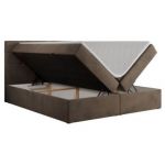 Łóżko kontynentalne CENTOS 140x200 - H3 - brązowy, welwet