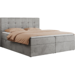 Łóżko kontynentalne CENTOS 120x200 - H3 - jasnoszary, welwet