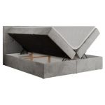 Łóżko kontynentalne CENTOS 120x200 - H3 - jasnoszary, welwet