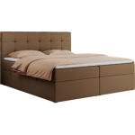 Łóżko kontynentalne CENTOS 180x200 - H3 - brązowy, ekoskóra
