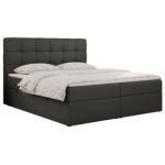 Łóżko kontynentalne ERNI 120x200 - H4 - ciemnoszary, ekoskóra