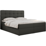 Łóżko kontynentalne ERNI 200x200 - H4 - ciemnoszary, ekoskóra