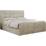 Łóżko kontynentalne ERNI 200x200 - H4 - beżowy, welwet