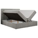 Łóżko kontynentalne ERNI 200x200 - H4 - jasnoszary, struktura