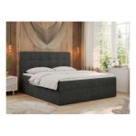 Łóżko kontynentalne ERNI 200x200 - H4 - ciemnoszary, struktura