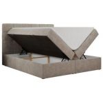 Łóżko kontynentalne ERNI 200x200 - H3 - beżowy, struktura
