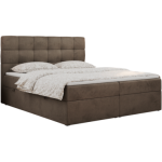 Łóżko kontynentalne ERNI 140x200 - H3 - brązowy, welwet