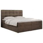 Łóżko kontynentalne ERNI 180x200 - H4 - brązowy, welwet