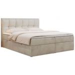 Łóżko kontynentalne RICO 180x200 - H3 - beżowy, welwet