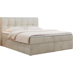 Łóżko kontynentalne RICO 200x200 - H3 - beżowy, welwet