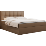Łóżko kontynentalne RICO 180x200 - H3 - brązowy, ekoskóra
