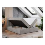 Łóżko kontynentalne RICO 120x200 - H3 - jasnoszary, struktura