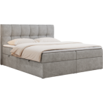 Łóżko kontynentalne RICO 200x200 - H3 - jasnoszary, struktura