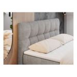 Łóżko kontynentalne RICO 160x200 - H4 - jasnoszary, struktura