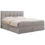 Łóżko kontynentalne RICO 180x200 - H4 - jasnoszary, struktura