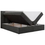 Łóżko kontynentalne RICO 140x200 - H3 - ciemnoszary, struktura