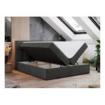 Łóżko kontynentalne RICO 140x200 - H4 - ciemnoszary, struktura