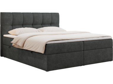 Łóżko kontynentalne RICO 160x200 - H4 - ciemnoszary, struktura