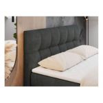 Łóżko kontynentalne RICO 200x200 - H4 - ciemnoszary, struktura