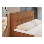 Łóżko kontynentalne RICO 180x200 - H4 - pomarańczowy, struktura