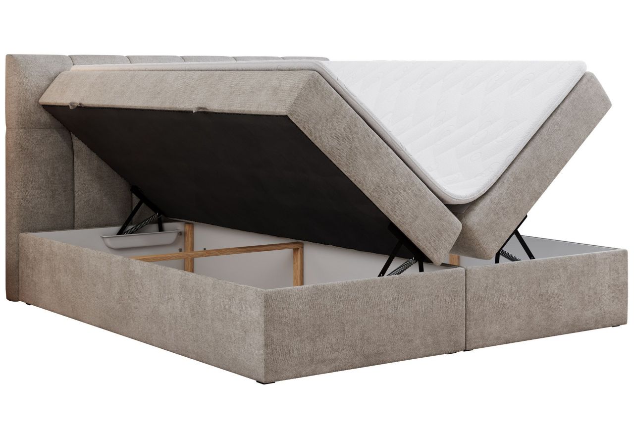 Łóżko kontynentalne RICO 140x200 - H3 - beżowy, struktura