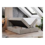 Łóżko kontynentalne RICO 160x200 - H3 - beżowy, struktura