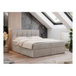 Łóżko kontynentalne RICO 120x200 - H4 - beżowy, struktura