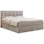 Łóżko kontynentalne RICO 140x200 - H4 - beżowy, struktura