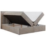 Łóżko kontynentalne RICO 160x200 - H4 - beżowy, struktura