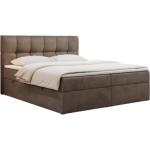 Łóżko kontynentalne RICO 160x200 - H3 - brązowy, welwet