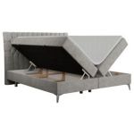 Łóżko kontynentalne MILEN 120x200 - H3 - jasnoszary, struktura