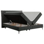 Łóżko kontynentalne MILEN 140x200 - H3 - ciemnoszary, struktura