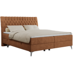 Łóżko kontynentalne MILEN 180x200 - H3 - pomarańczowy, struktura