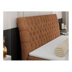 Łóżko kontynentalne MILEN 180x200 - H4 - pomarańczowy, struktura