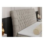 Łóżko kontynentalne MILEN 120x200 - H3 - beżowy, struktura