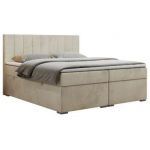 Łóżko kontynentalne LOPE 180x200 - H4 - beżowy, welwet