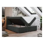 Łóżko kontynentalne LOPE 140x200 - H4 - ciemnoszary, struktura